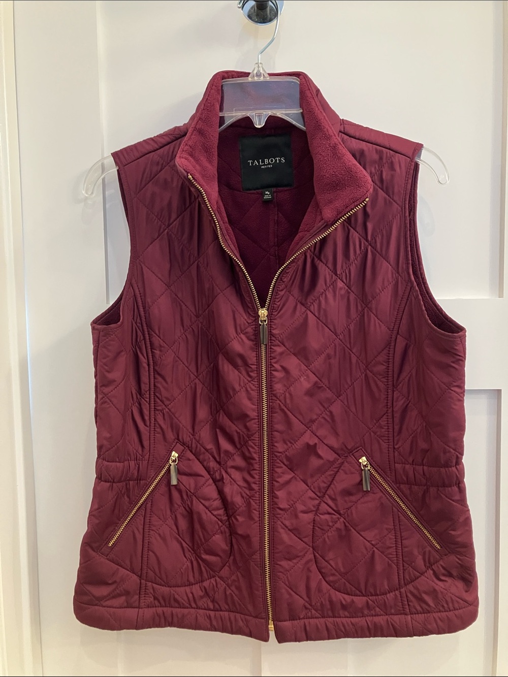 Talbots Cranberry Maroon Vest